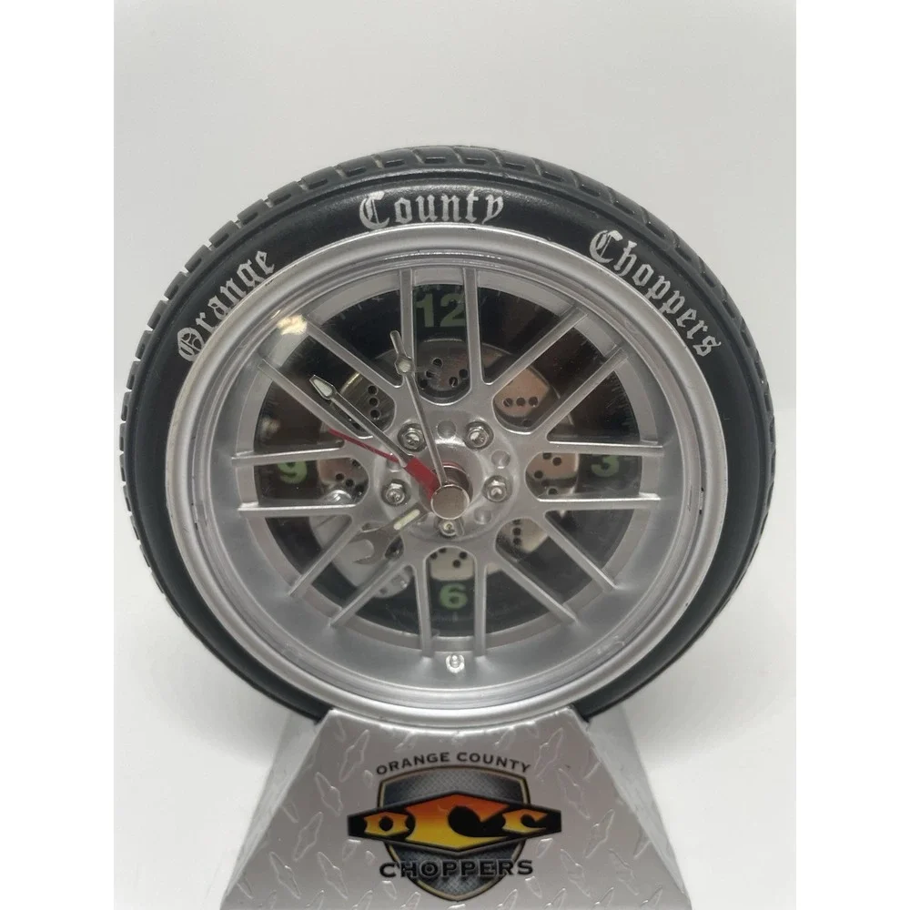 Orange County Choppers Tire Wall Clock Garage Workshop Decor‎ - Works Great